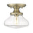 Golden Lighting Nash 1 Light Semi-Flush, Aged Brass