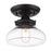 Golden Lighting Nash 1 Light Semi-Flush, Matte Black/Clear - 3419-SFBLK-CLR