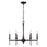 Golden Lighting Landon 6 Light Chandelier, Matte Black - 3509-6BLK