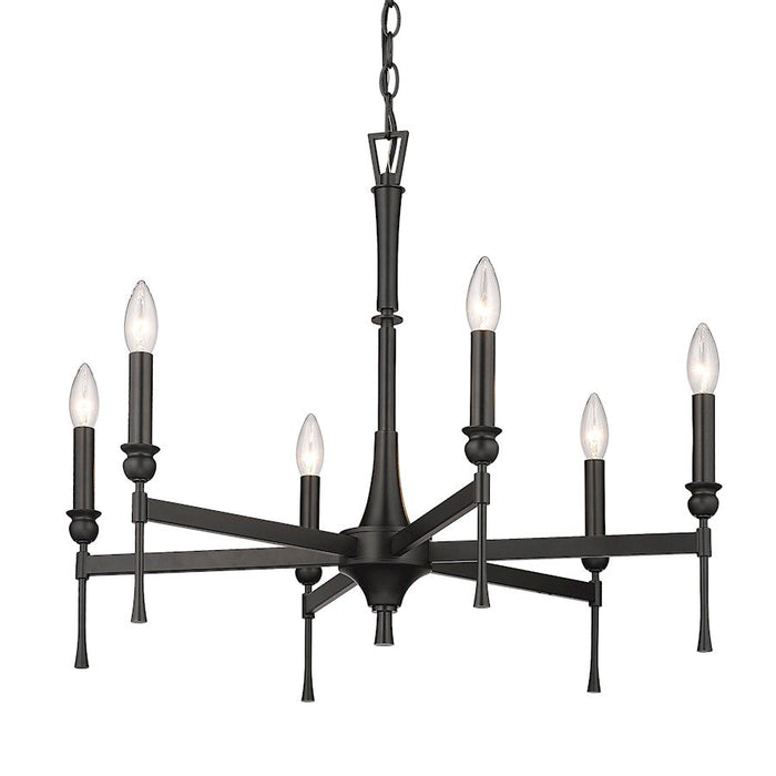 Golden Lighting Landon Chandelier, Matte Black