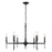 Golden Lighting Landon 9 Light Chandelier, Matte Black - 3509-9BLK