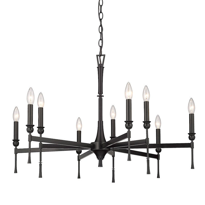 Golden Lighting Landon Chandelier, Matte Black