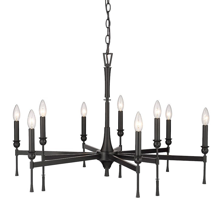 Golden Lighting Landon Chandelier, Matte Black