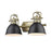 Golden Lighting Duncan 2 Light Bath Vanity,Â Brass/Matte Black - 3602-BA2AB-BLK