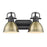 Golden Lighting Duncan 2 Light Bath Vanity, Black