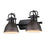 Golden Lighting Duncan 2 Light Bath Vanity, Black/Bronze - 3602-BA2BLK-RBZ