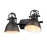 Golden Lighting Duncan 2 Light Bath Vanity, Black