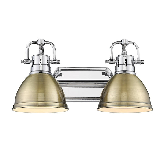 Golden Lighting Duncan 2 Light Bath Vanity, Chrome