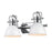 Golden Lighting Duncan 2 Light Bath Vanity, Chrome/White - 3602-BA2CH-WH