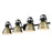 Golden Lighting Duncan 4-Light Vanity Light, Matte Black/Brass - 3602-BA4BLK-AB