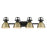 Golden Lighting Duncan 4-Light Vanity Light, Matte Black