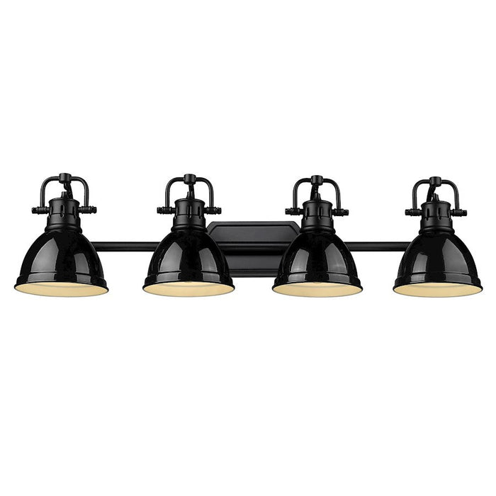 Golden Lighting Duncan 4-Light Vanity Light, Matte Black