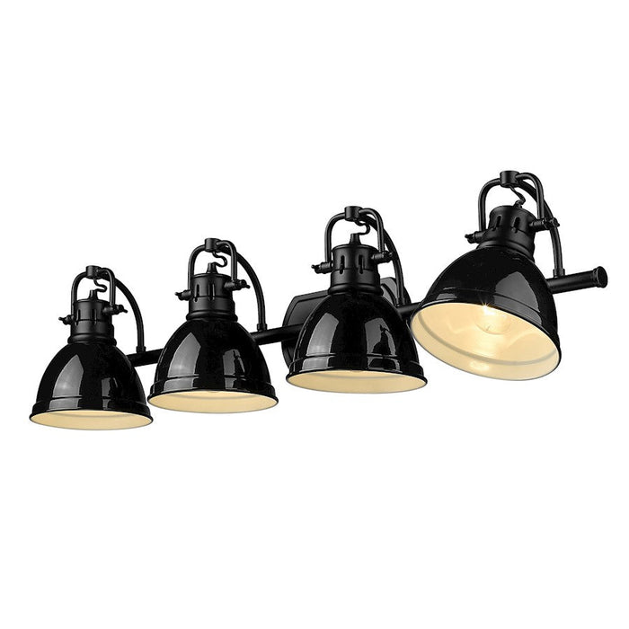 Golden Lighting Duncan 4-Light Vanity Light, Matte Black