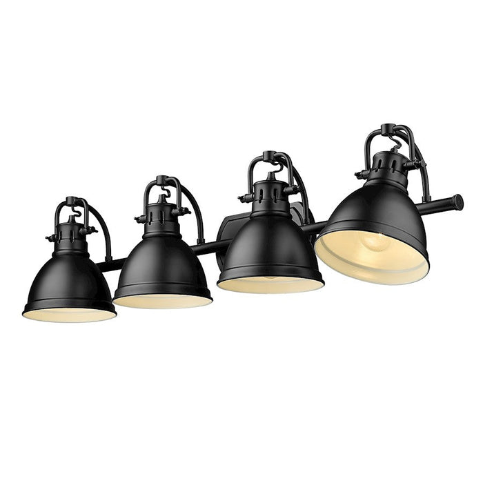 Golden Lighting Duncan 4-Light Vanity Light, Matte Black