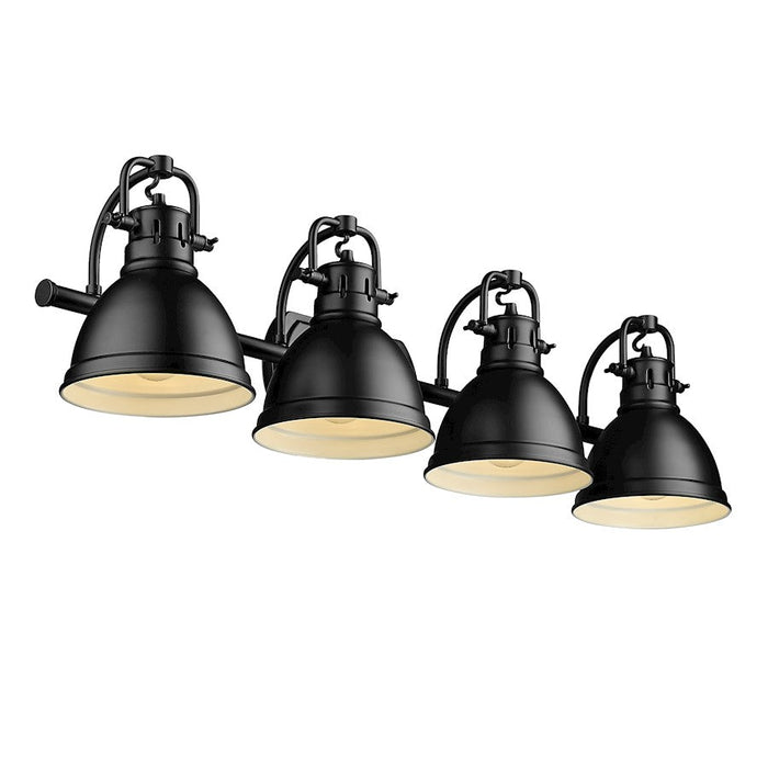 Golden Lighting Duncan 4-Light Vanity Light, Matte Black