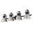 Golden Lighting Duncan 4-Light Vanity Light, Matte Black/Gray - 3602-BA4BLK-GY