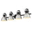 Golden Lighting Duncan 4-Light Vanity Light, Matte Black/Pewter - 3602-BA4BLK-PW