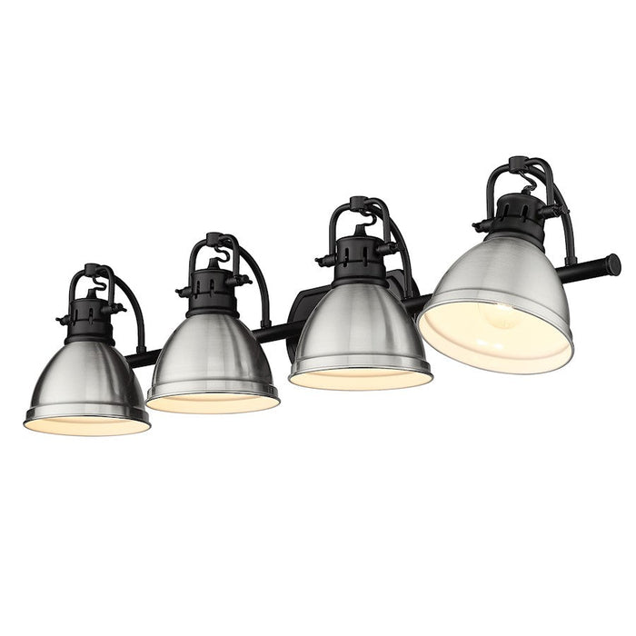 Golden Lighting Duncan 4-Light Vanity Light, Matte Black