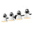 Golden Lighting Duncan 4-Light Vanity Light, Matte Black/White - 3602-BA4BLK-WH