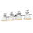 Golden Lighting Duncan 4 Light Bath Vanity, Chrome/Matte White - 3602-BA4CH-WHT