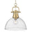 Golden Lighting Duncan 1-Light Pendant, Bronze/Clear Glass - 3602-LBCB-CLR