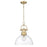 Golden Lighting Duncan 1-Light Pendant, Bronze/Clear Glass