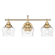 Golden Lighting Daphne 3 Light Bath, Brushed Bronze/Clear - 3610-BA3BCB-CLR
