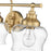 Golden Lighting Daphne 3 Light Bath, Brushed Bronze/Clear