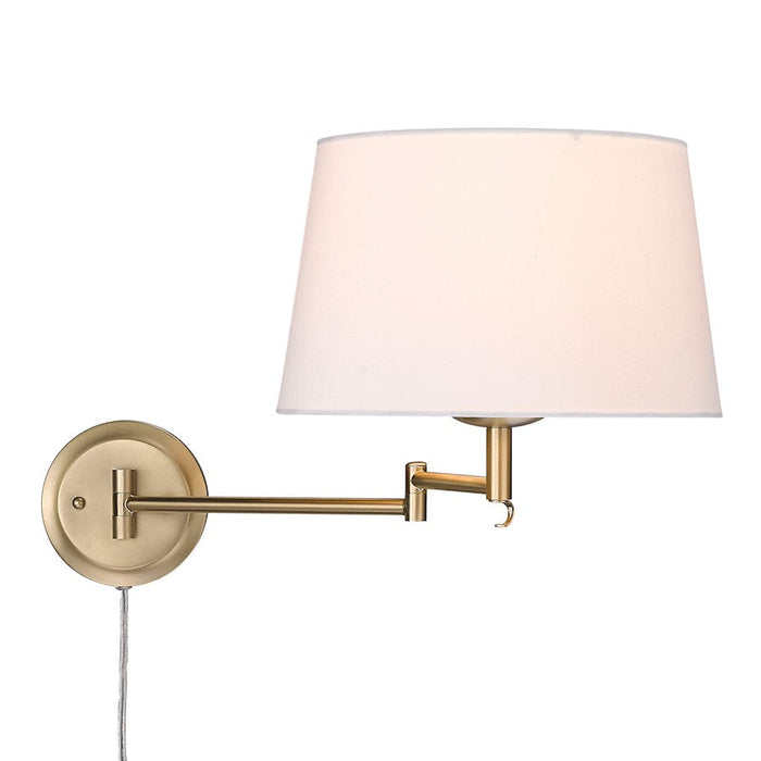 Golden Lighting Eleanor Articulating 1 Light Sconce, Black