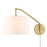 Golden Lighting Ryleigh Articulating 1-Light Sconce, Bronze/White