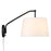 Golden Lighting Ryleigh Articulating 1-Light Sconce, Black