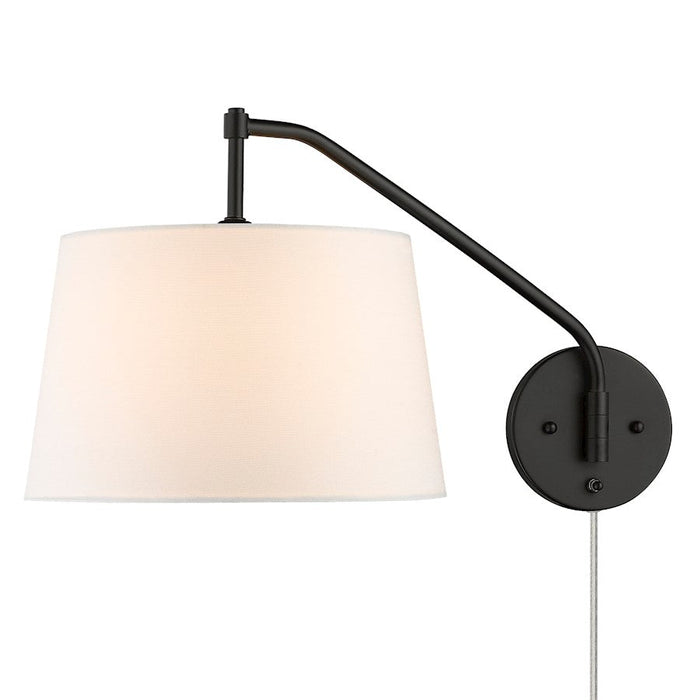 Golden Lighting Ryleigh Articulating 1-Light Sconce, Black