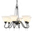 Golden Lighting Donya 6 Light Chandelier, Matte Black