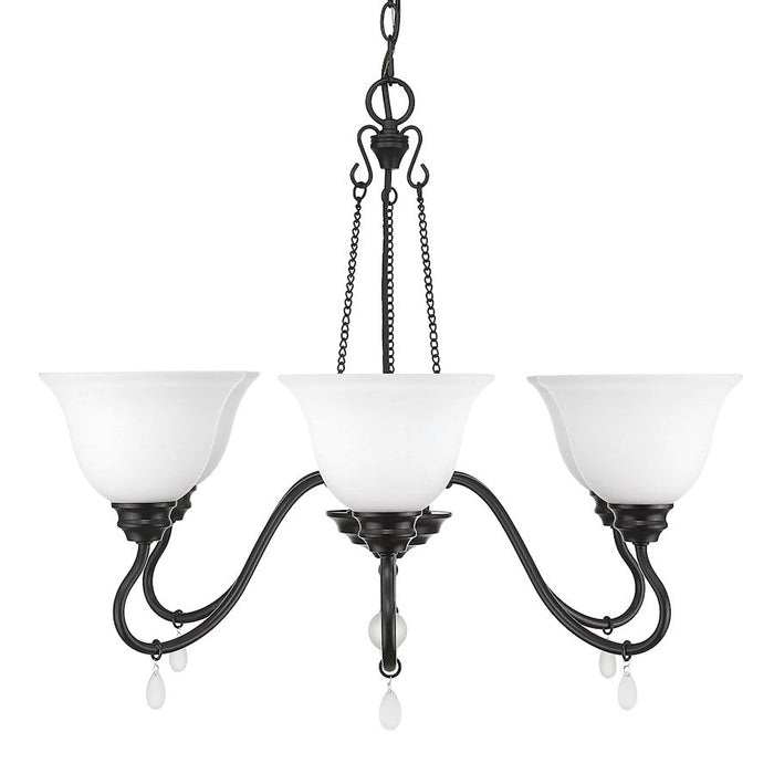 Golden Lighting Donya 6 Light Chandelier, Matte Black