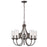 Golden Lighting Quincy 5 Light Chandelier, Bronze/Clear