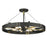 Golden Lighting Vaughn 6 Light Medium Semi-Flush, Black/Brass - 3866-MSFNB-AB