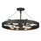 Golden Lighting Vaughn 6 Light Medium Semi-Flush, Black/Black