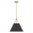 Golden Lighting Ranik 1-Light Pendant, Bronze/ Black - 3879-MBCB-NB