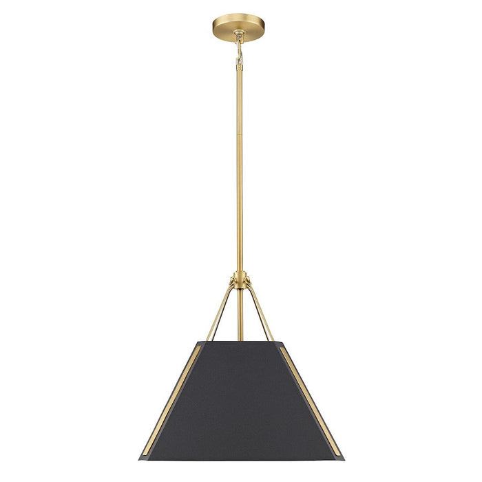 Golden Lighting Ranik 1-Light Pendant, Bronze/ Black - 3879-MBCB-NB