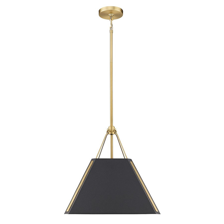 Golden Lighting Ranik 1-Light Pendant, Bronze/ Black - 3879-MBCB-NB