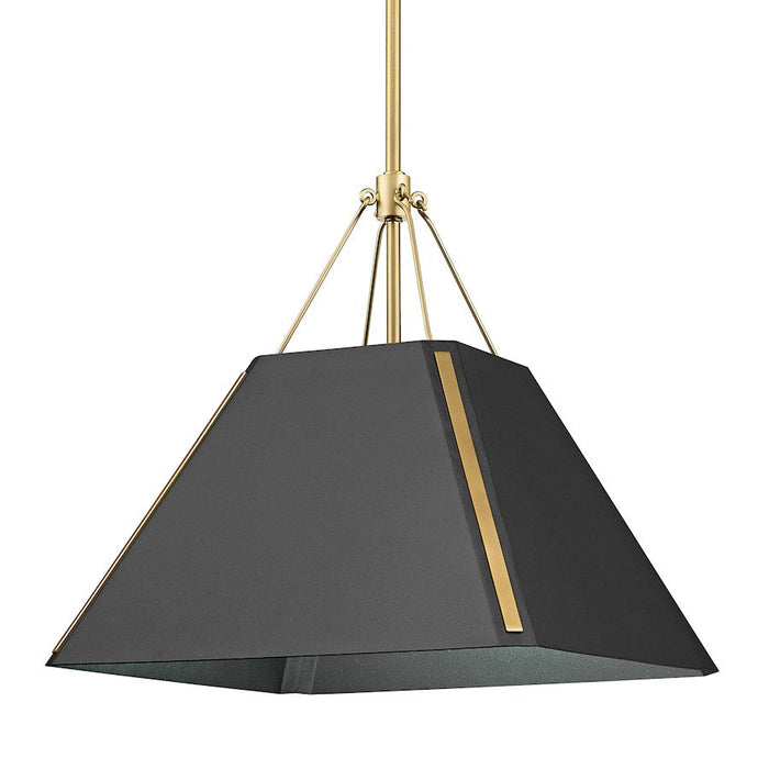 Golden Lighting Ranik 1-Light Pendant, Bronze/ Black