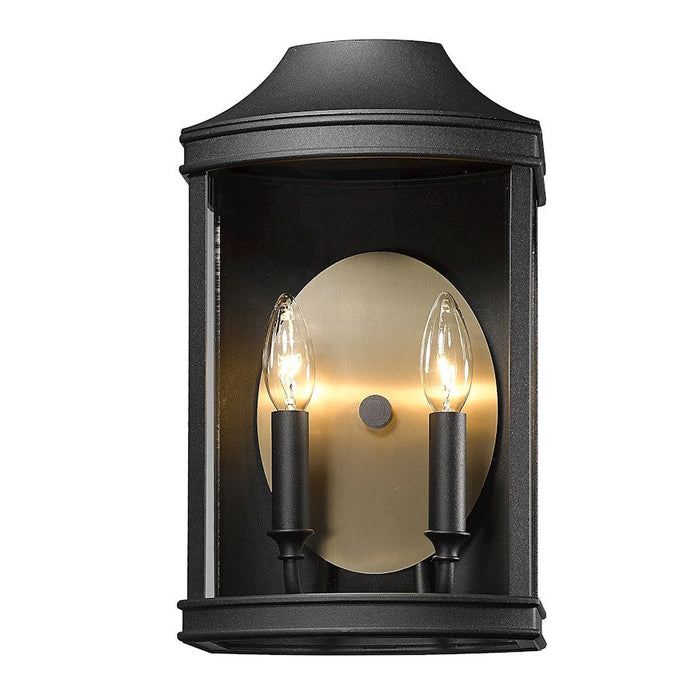 Golden Lighting Cohen 2 Light Outdoor Wall Mount, Bronze