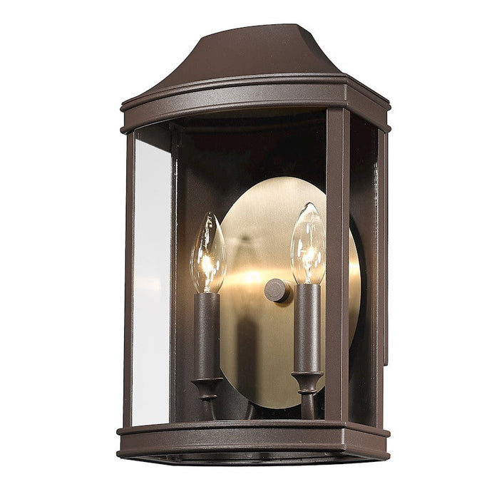 Golden Lighting Cohen TBZ 2 Light Outdoor Wall, Bronze/Bronze - 4308-OWMTBZ-BCB