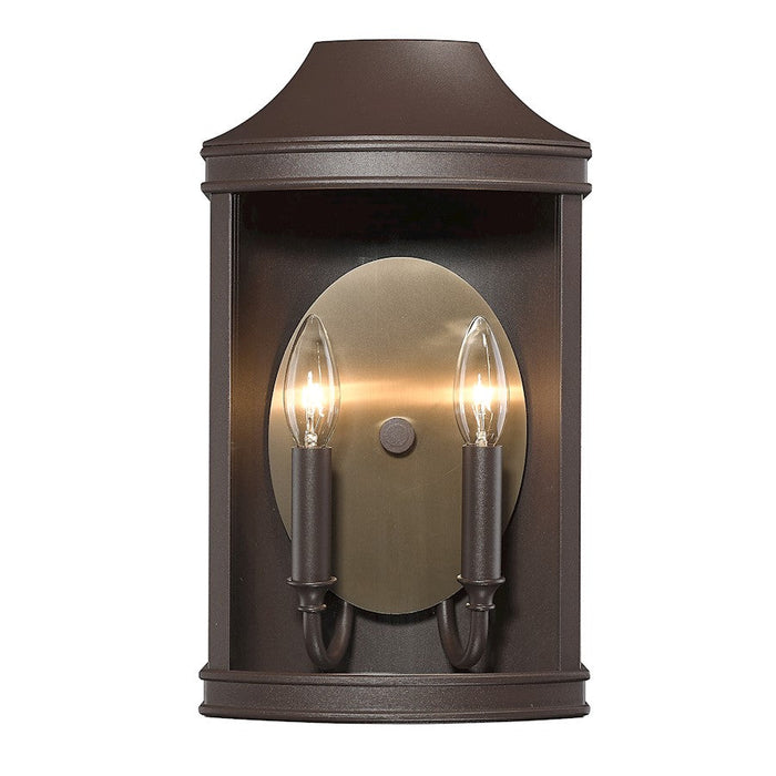 Golden Lighting Cohen 2 Light Outdoor Wall Mount, Bronze