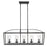 Golden Lighting Mercer 5 Light Linear Pendant, BK/BK/Clear