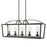 Golden Lighting Mercer 5 Light Linear Pendant, BK/BK/Clear