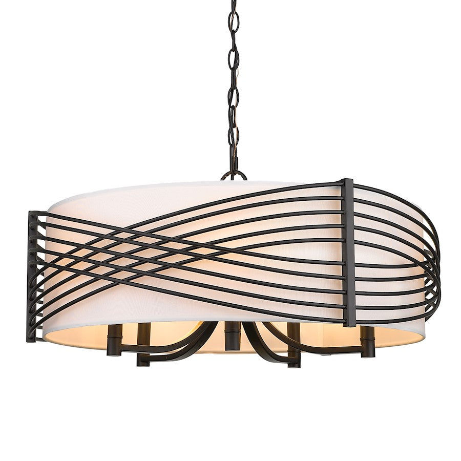 Golden Lighting Zara 5 Light Chandelier, Matte Black