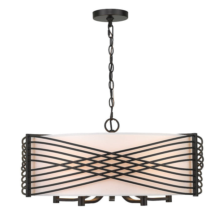 Golden Lighting Zara 5 Light Chandelier, Matte Black