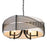 Golden Lighting Zara 5 Light Chandelier, Matte Black