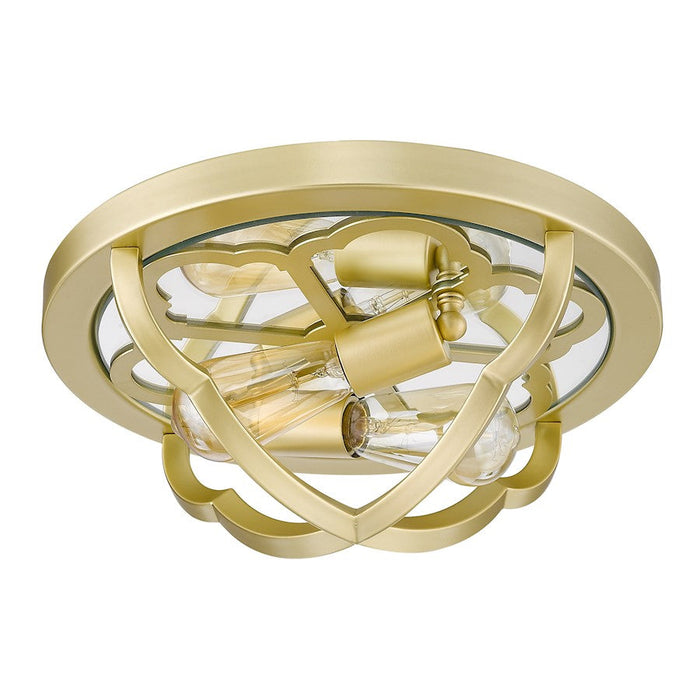 Golden Lighting Saxon Flush Mount, Olympic Gold